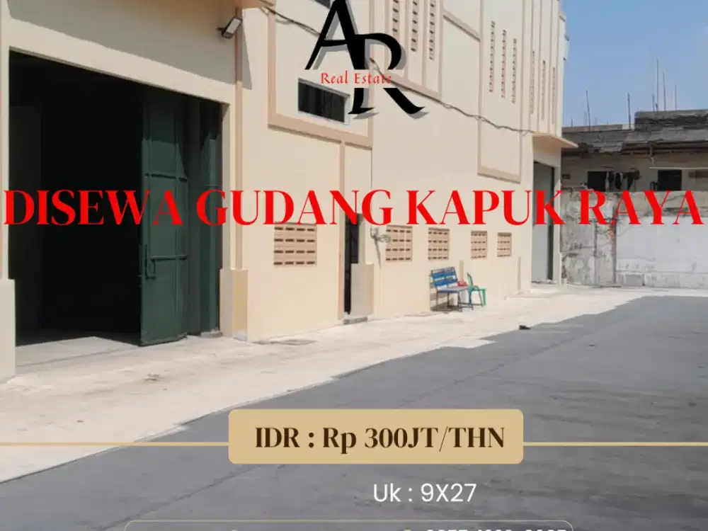 Disewakan gudang kapuk raya Brand new