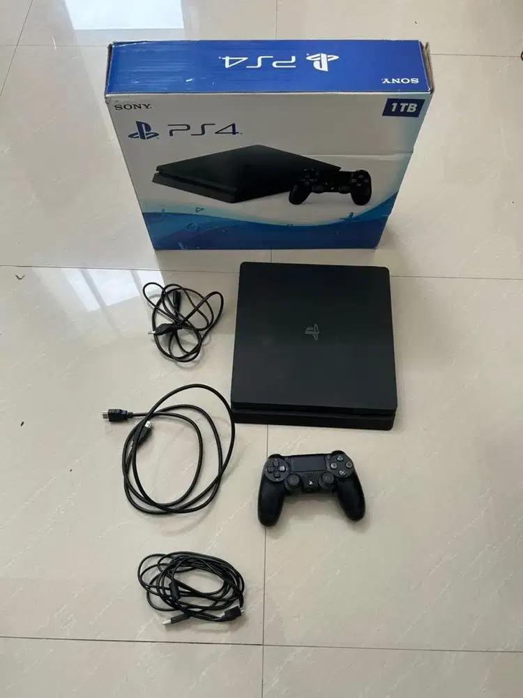 ps 4 slim ori hdd 1 tb fullset tanpa game