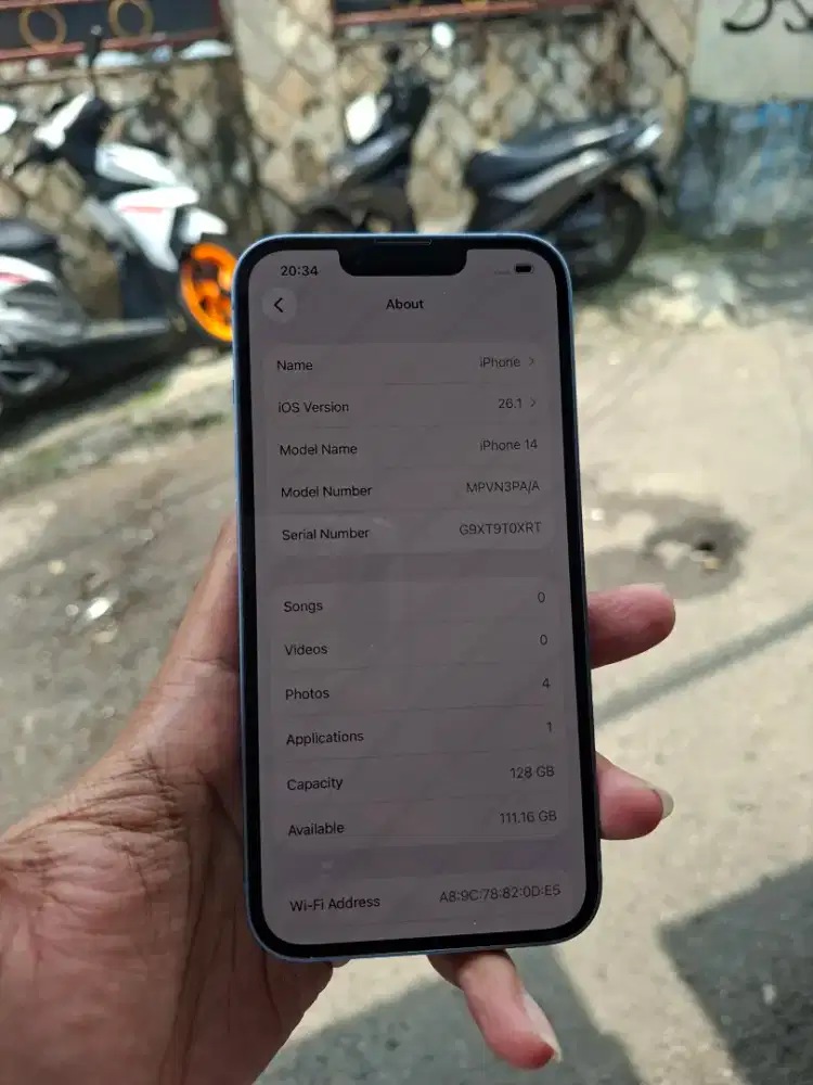 iPhone 14 128gb ibok biru
