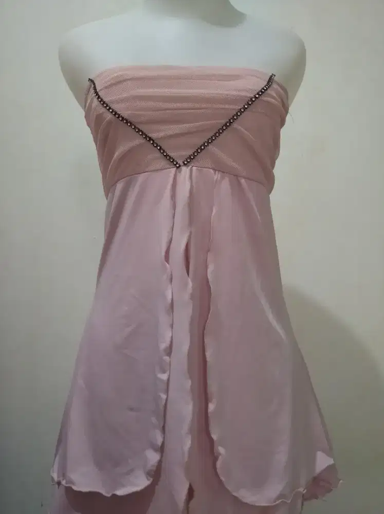 gaun sexy warna pink