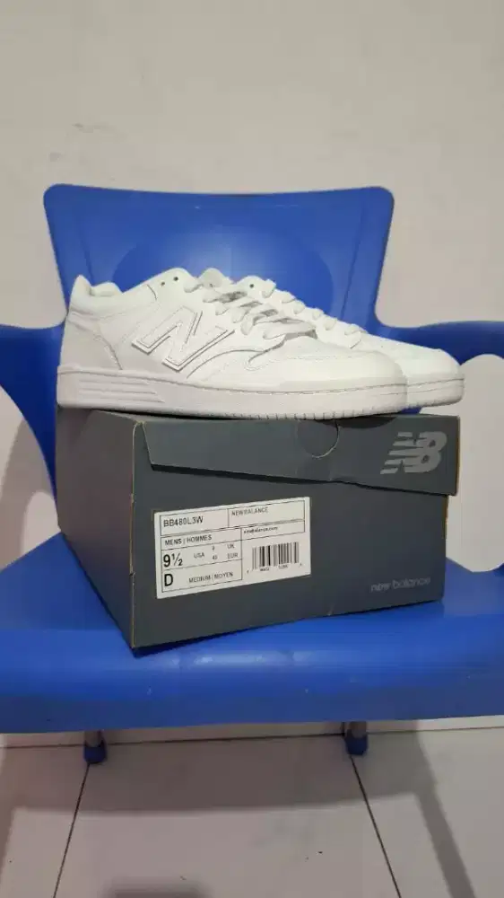 Sepatu New Balance Men NB480 Sneakers White Size 43 Brand New Original