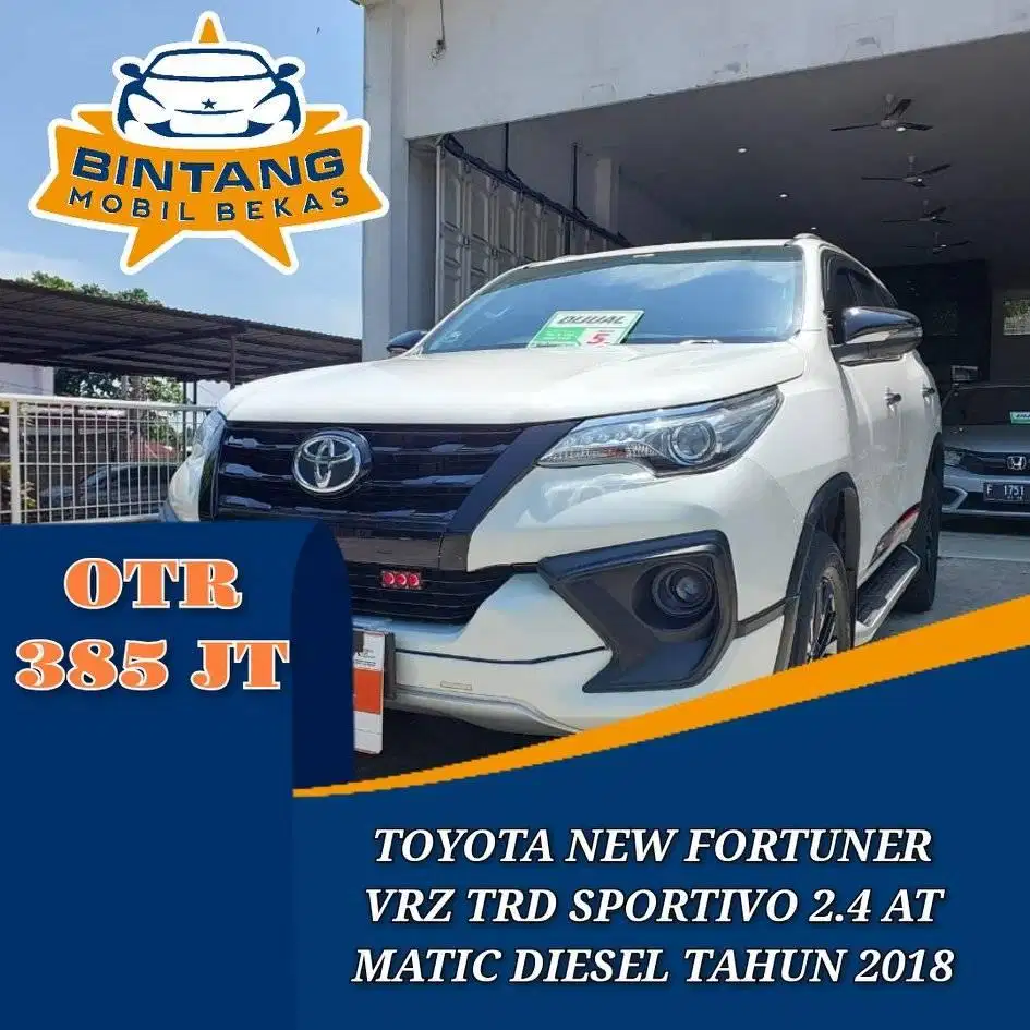 TOYOTA FORTUNER VRZ TRD SPORTIVO 2.4 AT MATIC 2400 DIESEL TAHUN 2018