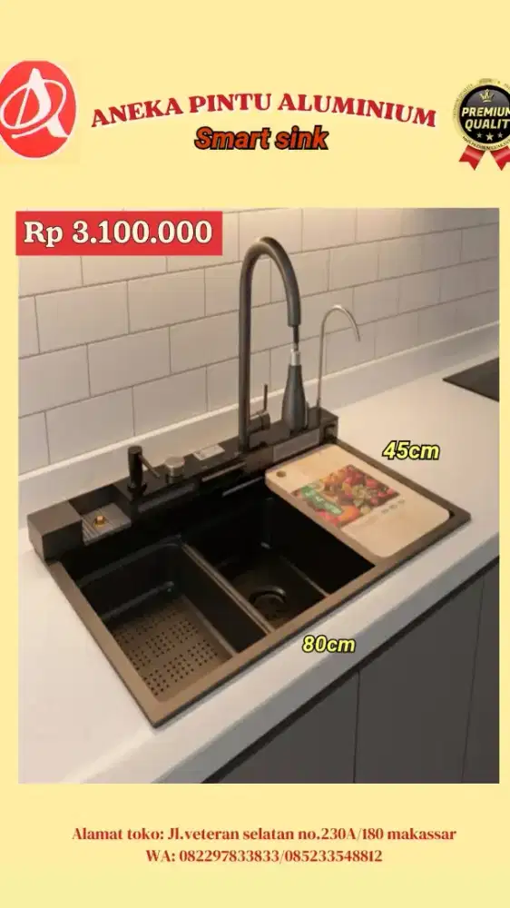 Smart sink cuci piring praktis dengan berbagai fitur modern