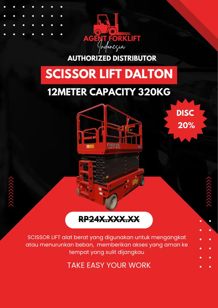 SCISSOR LIFT 12 METER BY DALTON