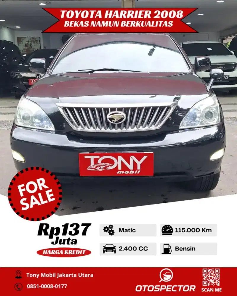 Toyota Harrier 2.4L Premium Sound 2008 Hitam