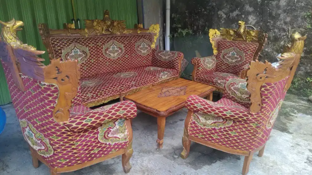 Kursi tamu romawi garuda 3111 kayu jati asli