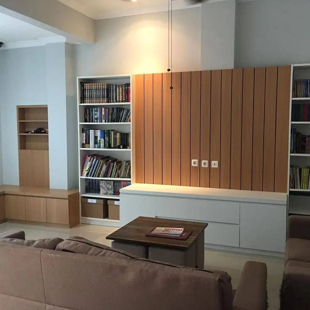 Custom Interior Kitchen Set, Backdrop TV, Lemari, Wardrobe, Kitchenset