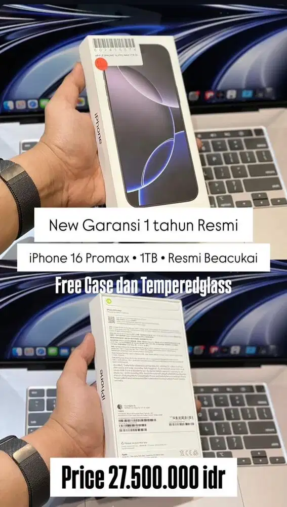 New Iphone 16 Promax 1 TB bea cukai