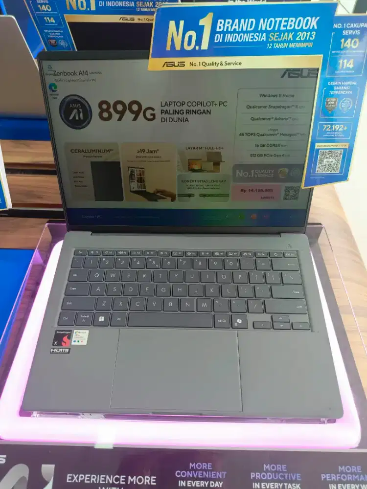 Kredit laptop Asus ZenBook A14 tanpa DP dan ADM