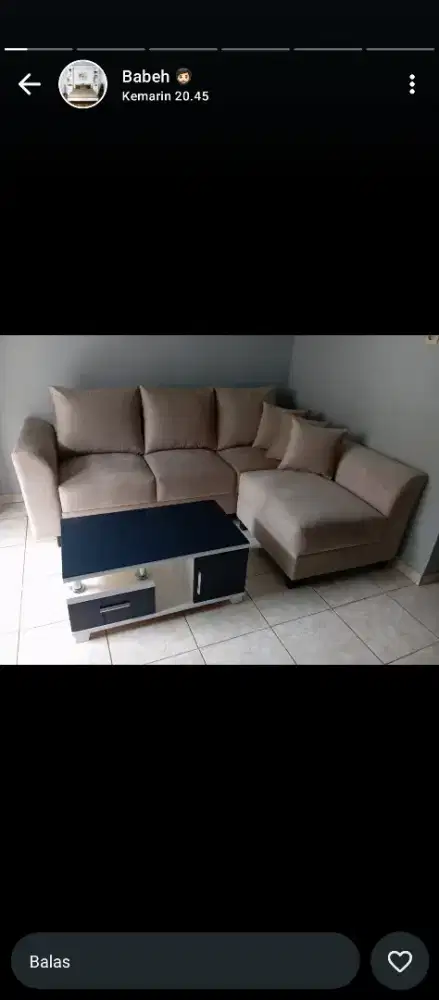 sofa L putus high kuantiti untuk ruang tamu