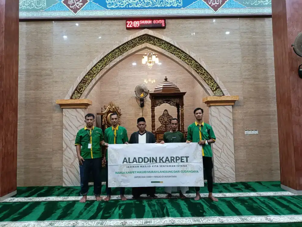Tersedia Karpet sajadah Masjid import pembelian menyesuaikan kebutuhan
