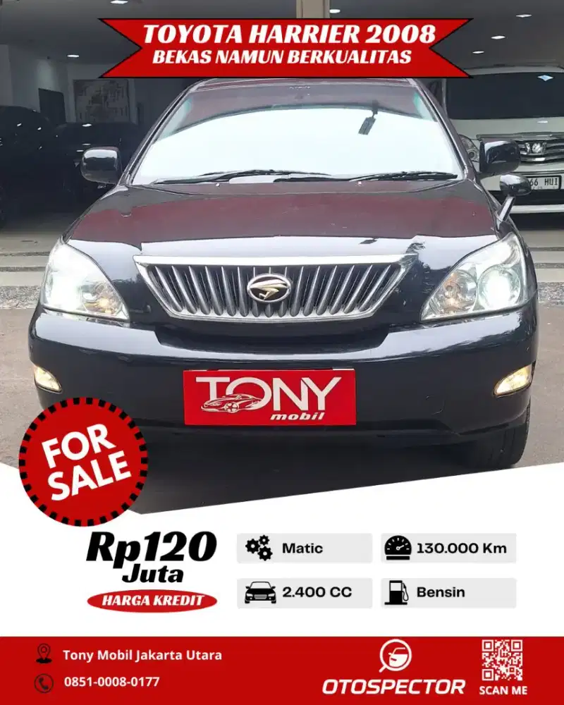 Toyota Harrier 2.4L Premium Sound 2008 Hitam