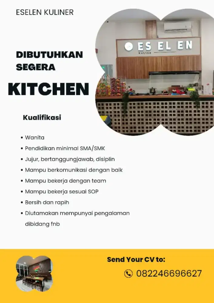 Lowongan pekerjaan kitchen