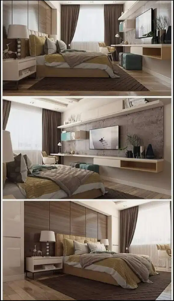 Custom Interior Kitchen Set, Backdrop TV, Lemari, Wardrobe, Kitchenset