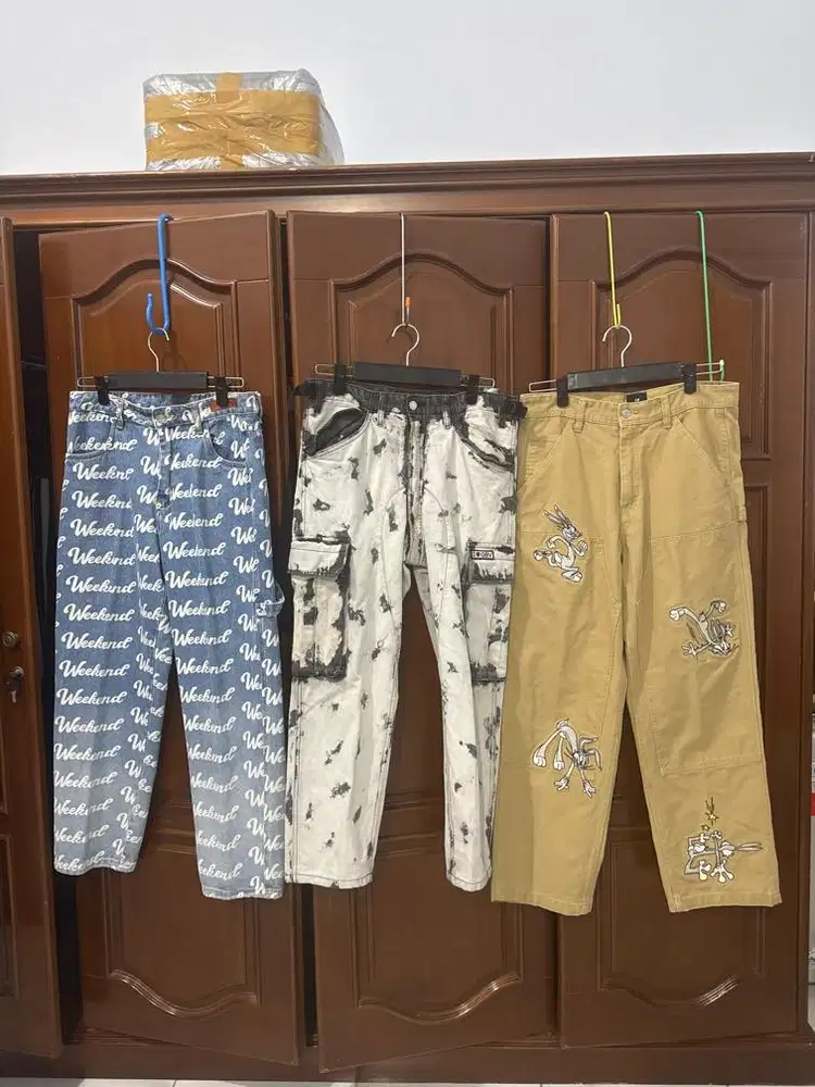 H&M bundling celana jeans denim cargo second zara h&m second