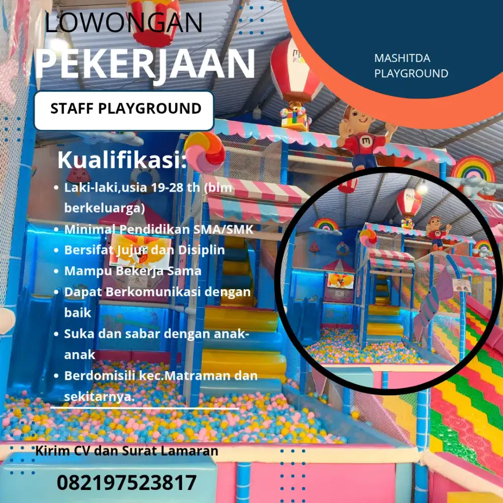 Lowongan pekerjaan Staff Playground