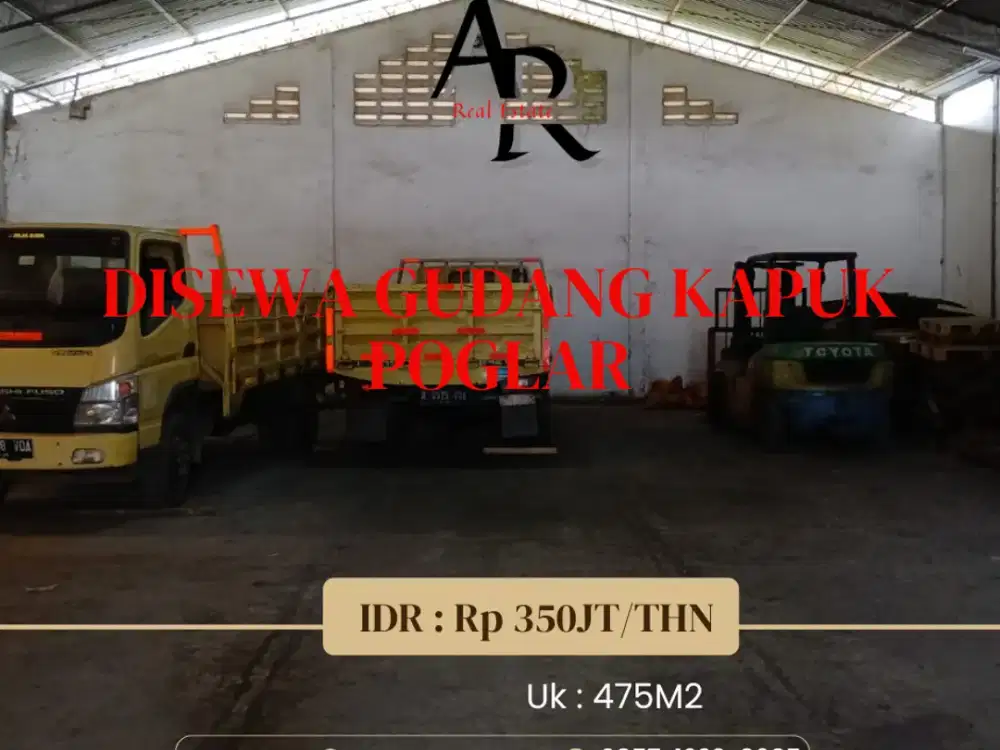 Disewakan gudang kapuk Nusa indah poglar jakut