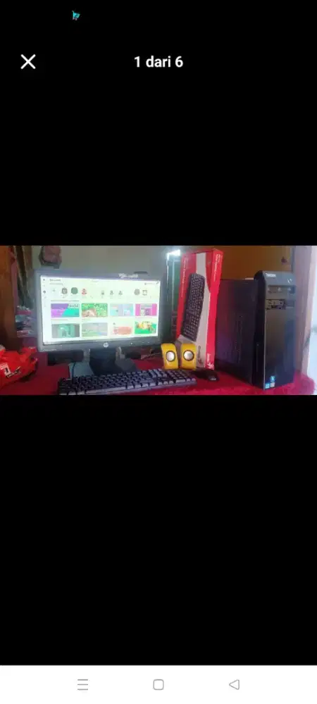 PC Komputer Fullset Monitor 19.5 Core i3