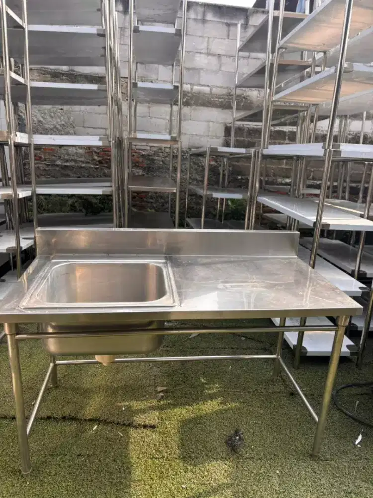Sink 1 lubang sayap kanan
Ukuran 150x75x85
Lubangnya 54x48x28