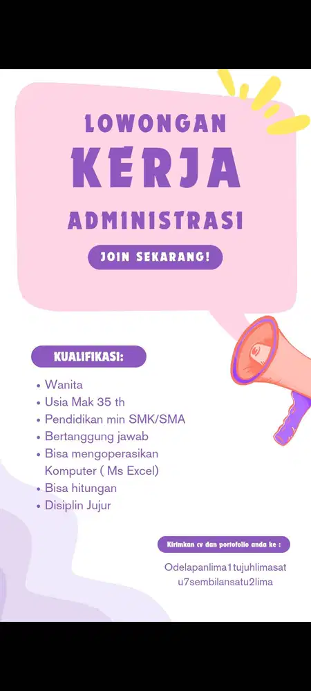Admin kantor teliti dan pintar