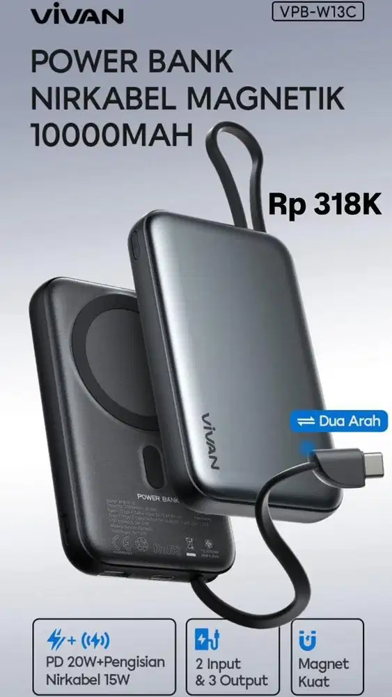 POWERBANK VIVAN VPB - W13C