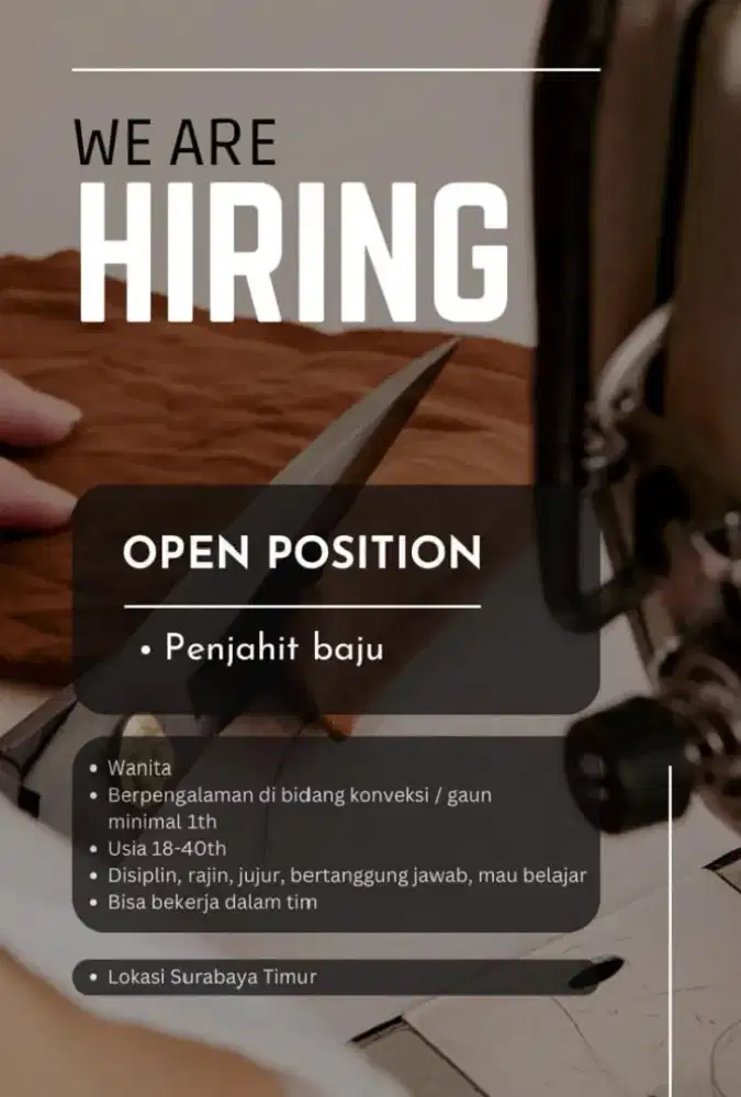 Dicari Penjahit