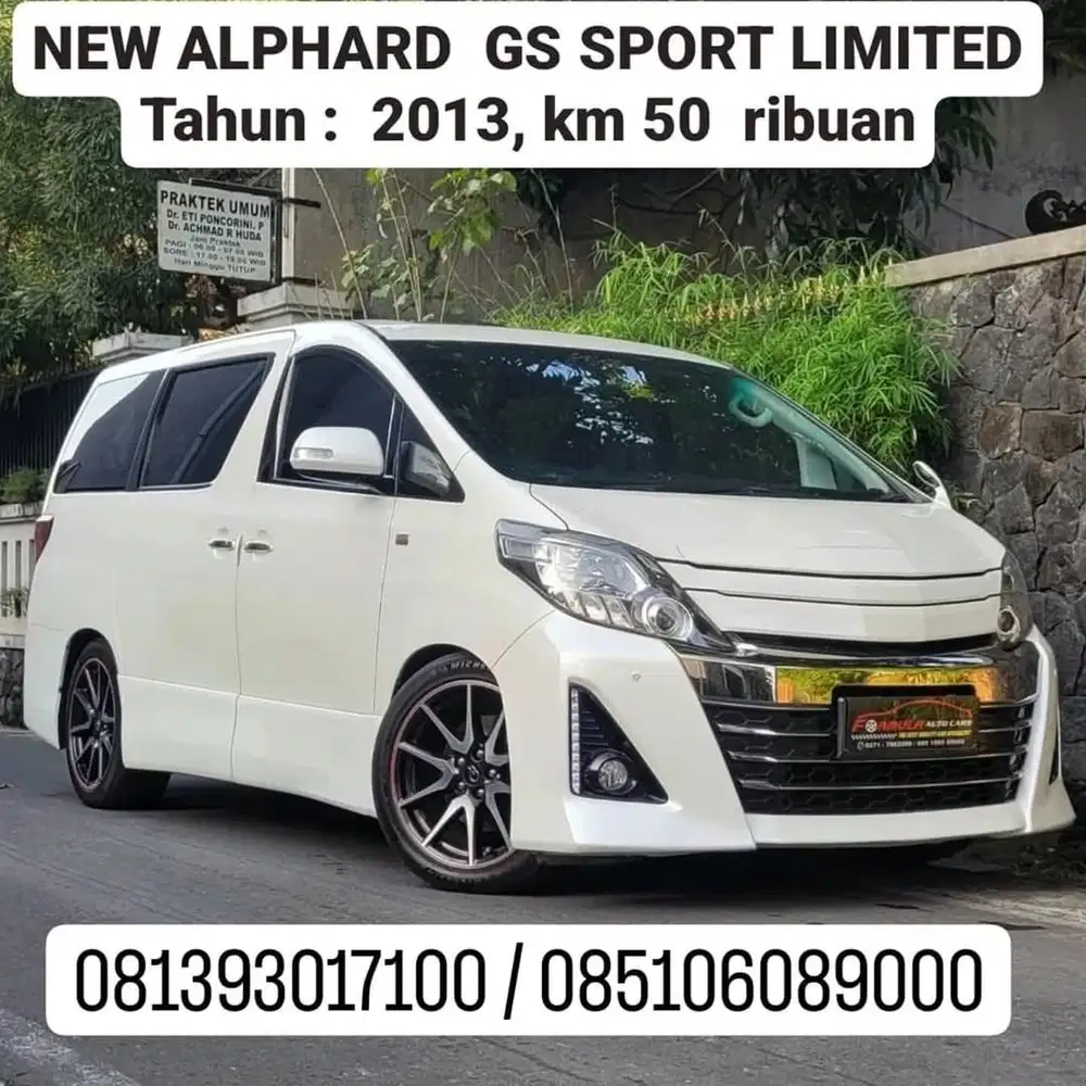 NEW ALPHARD  GS SPORT LIMITED
Tahun :  2013, km 50 ribuan