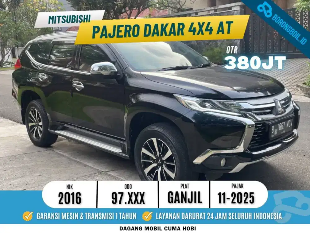 Termurah!Mitsubishi Pajero Dakar 4x4AT Diesel 2016 Hitam 2017 Fortuner