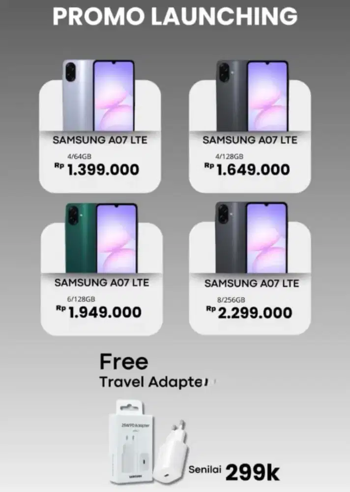 KREDIT SAMSUNG A07 GARANSI RESMI
