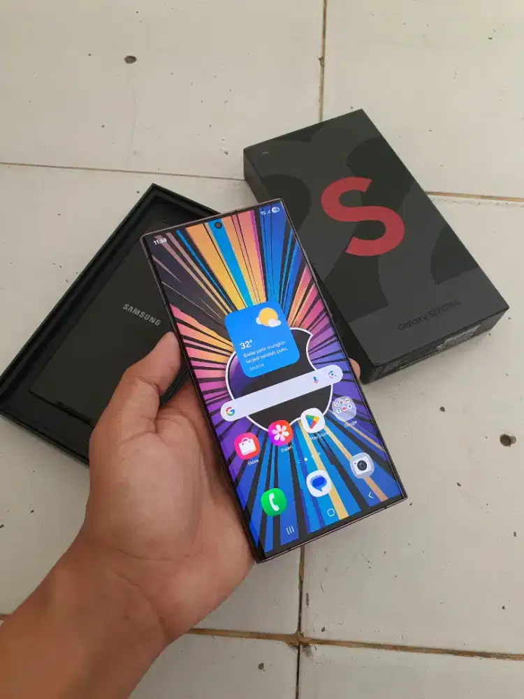 Samsung galaxy s22 ultra 5g 12gb/256gb fullset ori sein