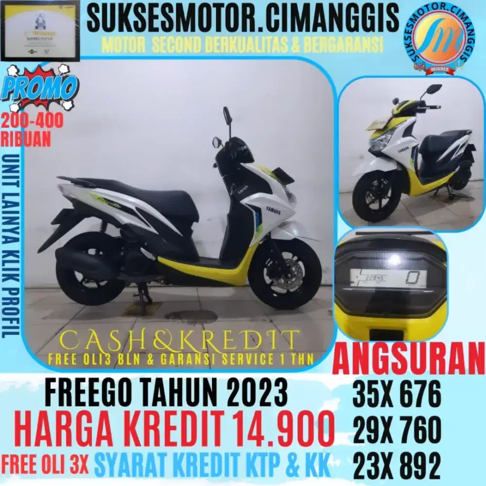 FREEGO 125 PROMOTERMURAH CASHBACK UPTO 700 RIBUAN FREE OLI 3 BLN