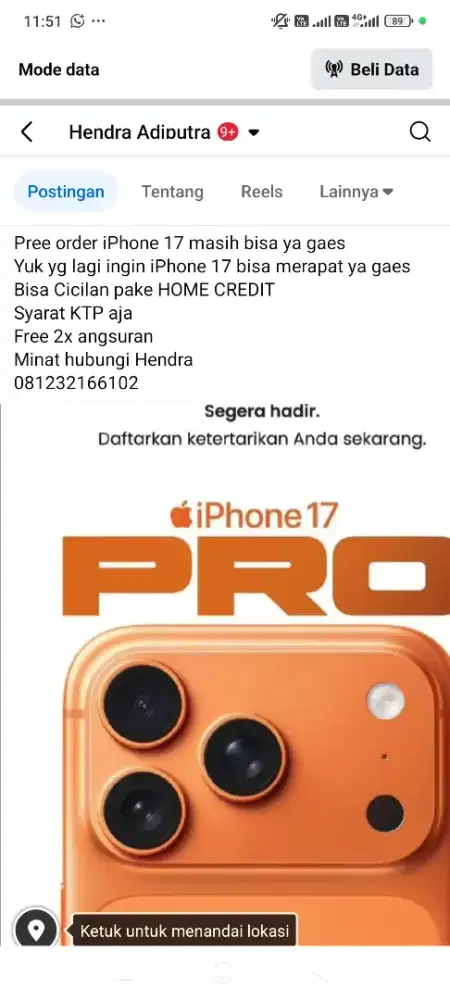 iPhone 17 preee order sekarang yuk