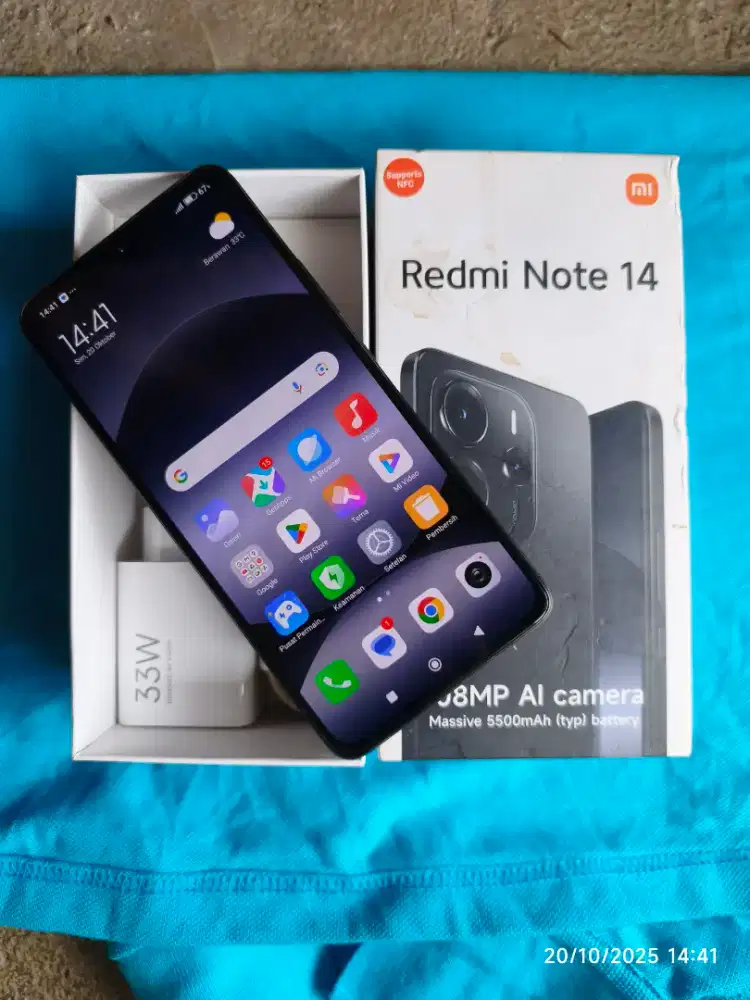 Redmi Note 14 4G 8/256 Fullset ori segel siap pakai