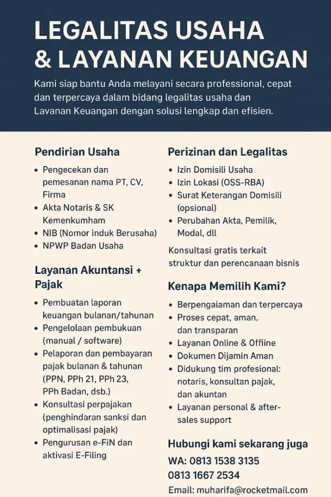 Jasa akuntansi dan pajak