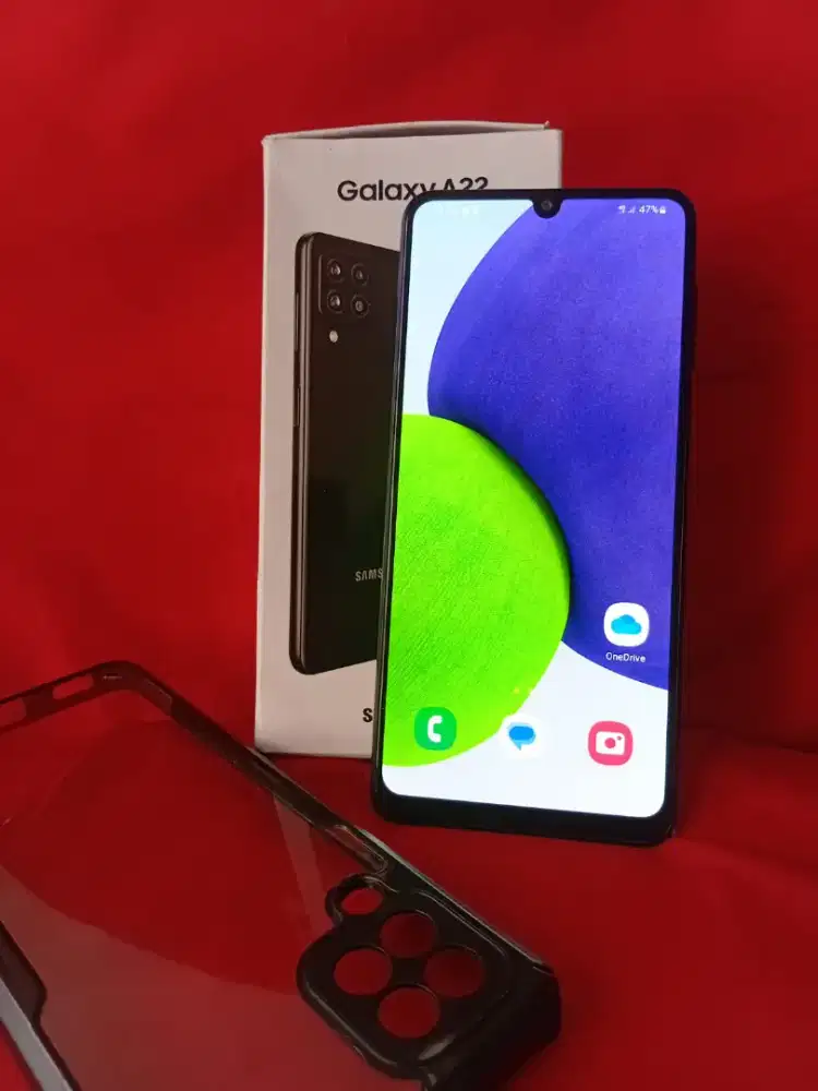 Samsung A22 ram 6gb +6/128gb lengkap ori segel bonus