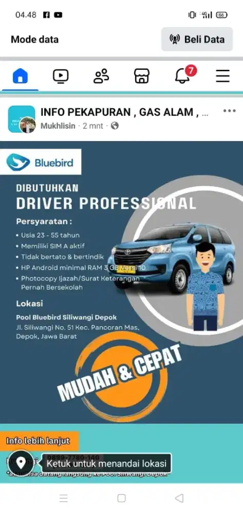 DRIVER TAXI BLUEBIRD