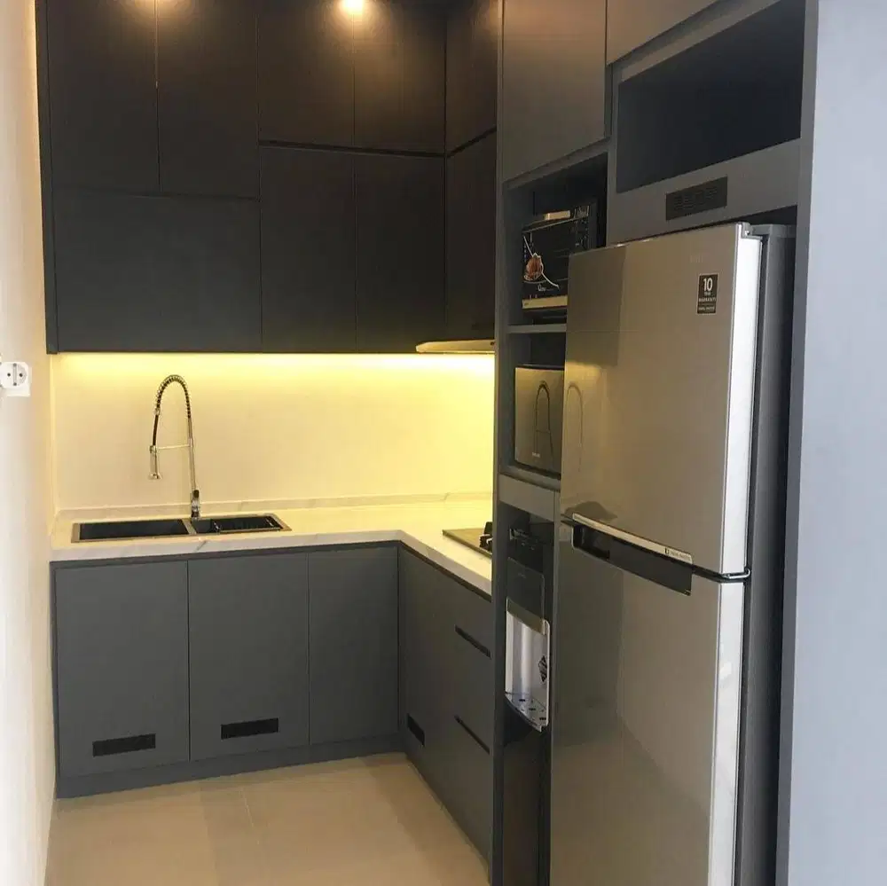 Custom Interior Kitchen Set, Backdrop TV, Lemari, Wardrobe, Kitchenset