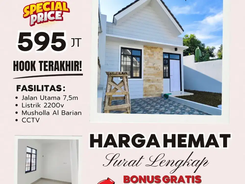 Rumah Siap Huni Dekat Permana Cimahi HOOK Gratis Biaya SHM KPR