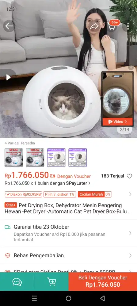Pengering bulu kucing