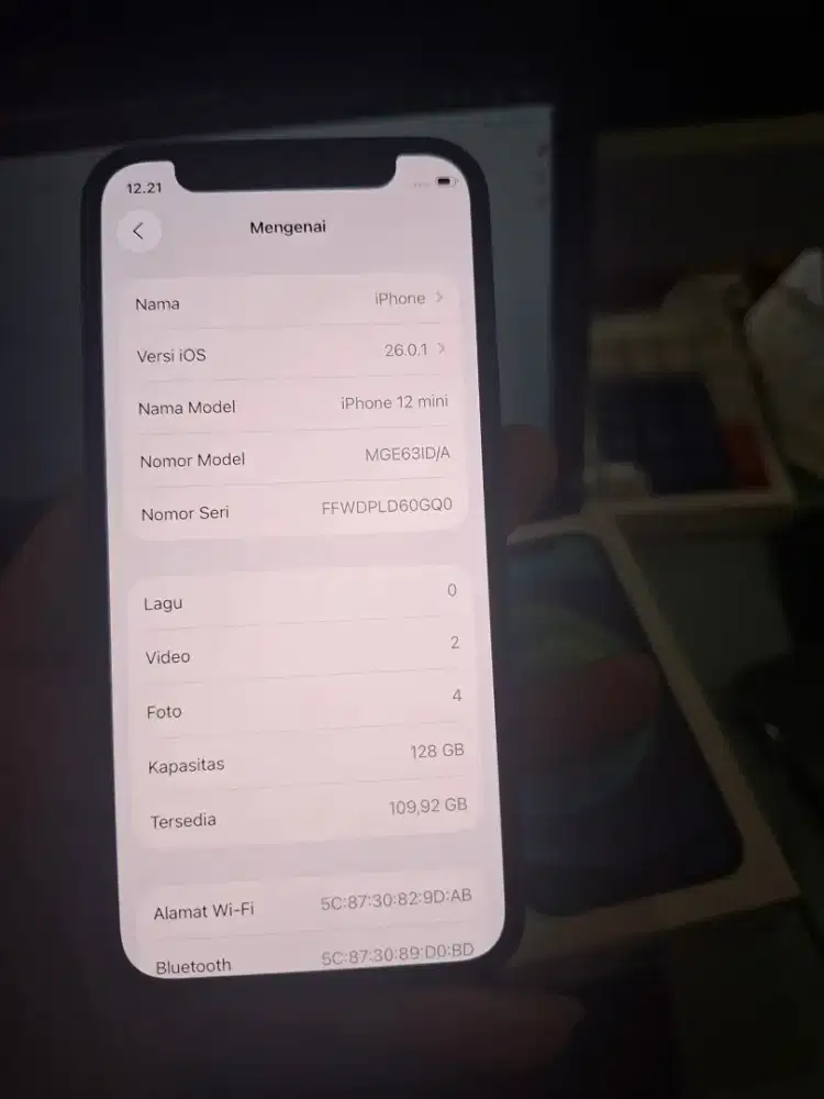 iPhone 12 mini 128gb ibok biru