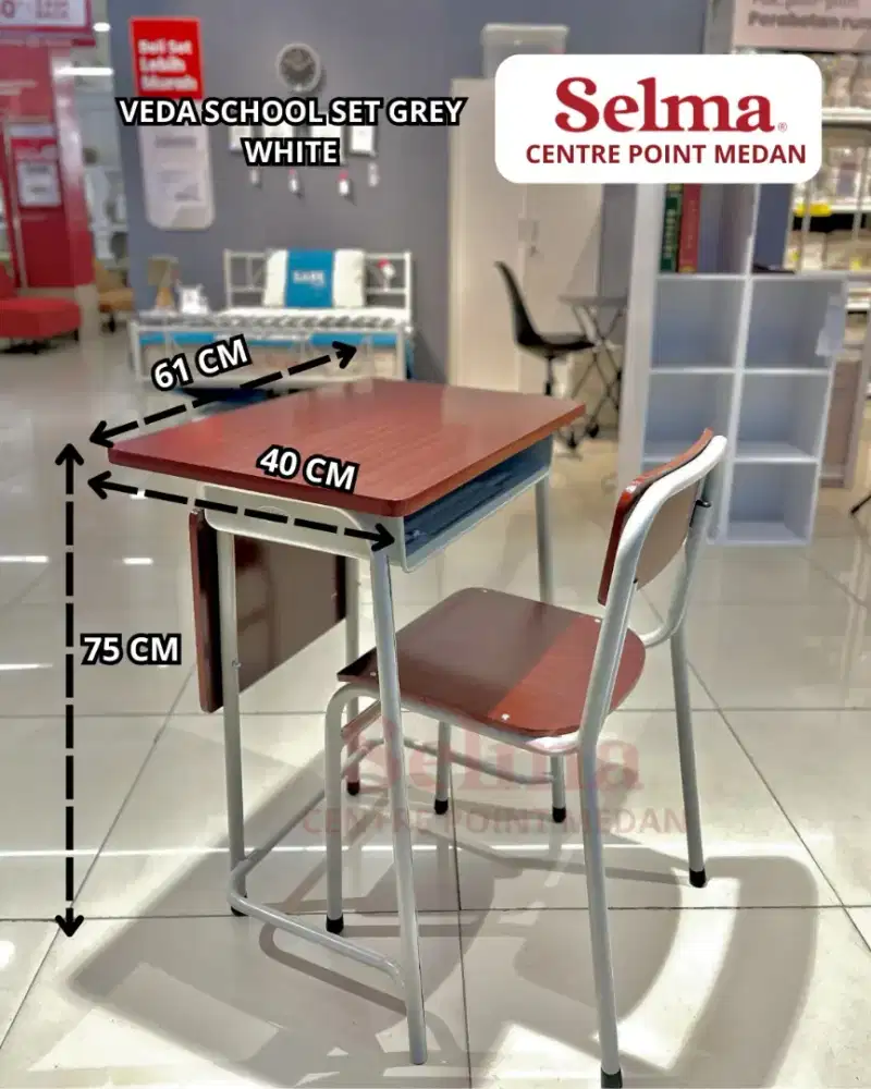 Meja Belajar Set Auric dan Veda