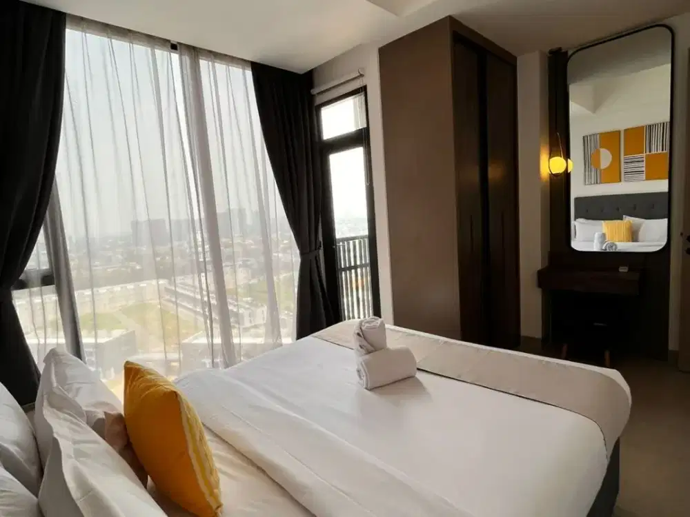 DISEWAKAN PER TAHUN FATMAWATI CITY CENTER UNIT 2BR FULL FURNISHED LENGKAP POOL VIEW LOKASI STRATEGIS