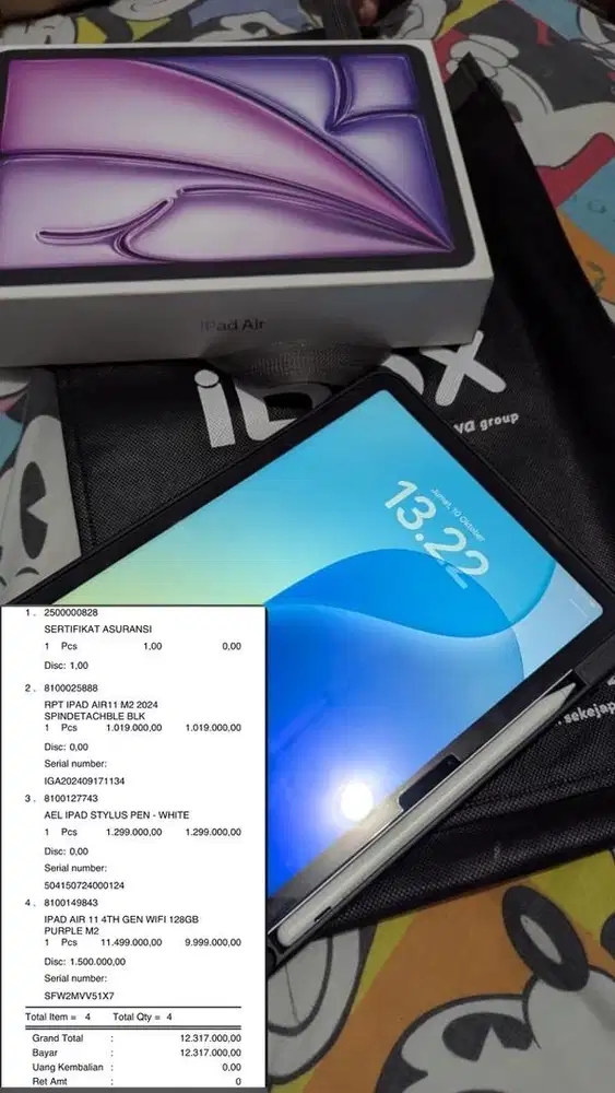 Ipad air 11 gen 4 128gb M2