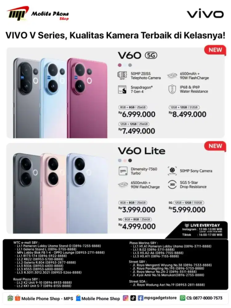 VIVO V60 zeiss ram 12/256