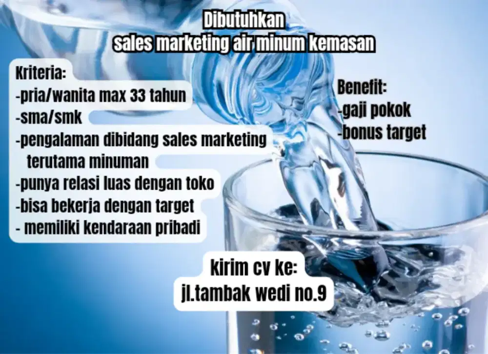 Sales air kemasan