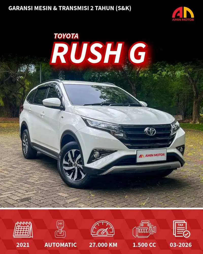 (KM 27Rb) Toyota Rush G 1.5 A/T 2021 Not TRD