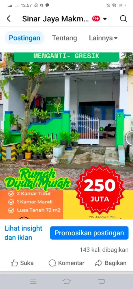 PERUMAHAN PALEM PERTIWI MENGANTI GRESIK DIJUAL MURAH