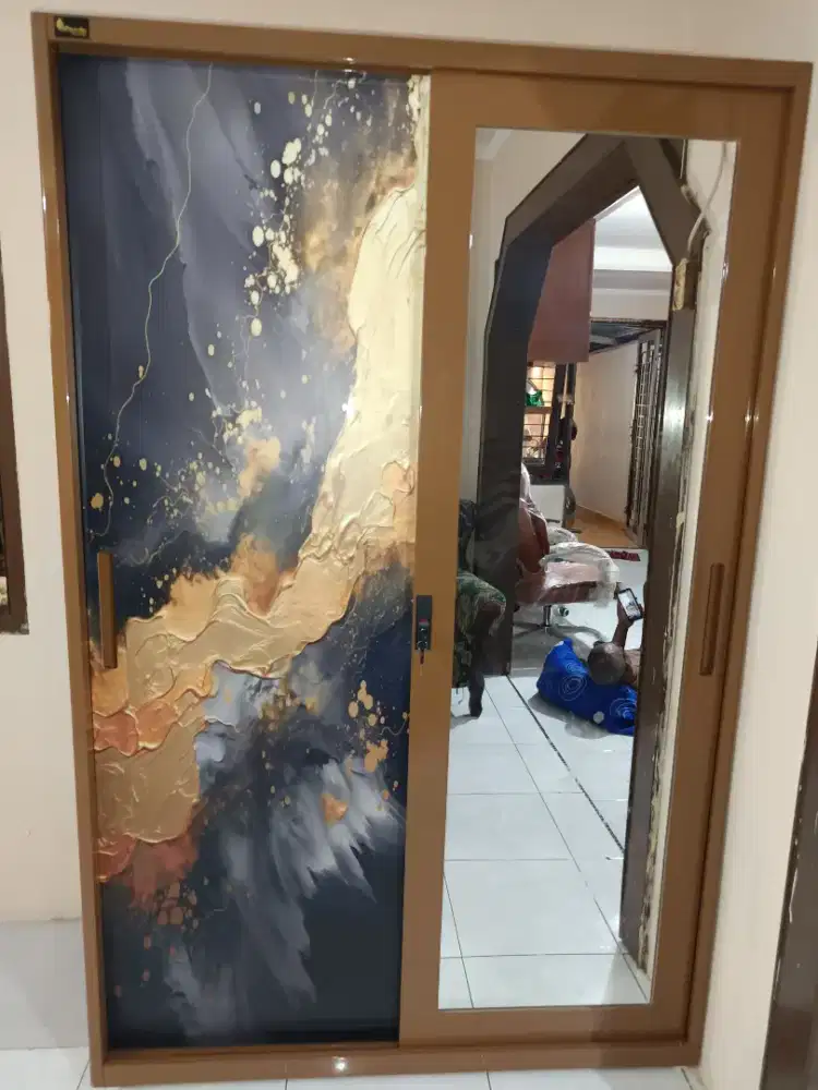 Lemari pakaian 2 pintu sliding jumbo