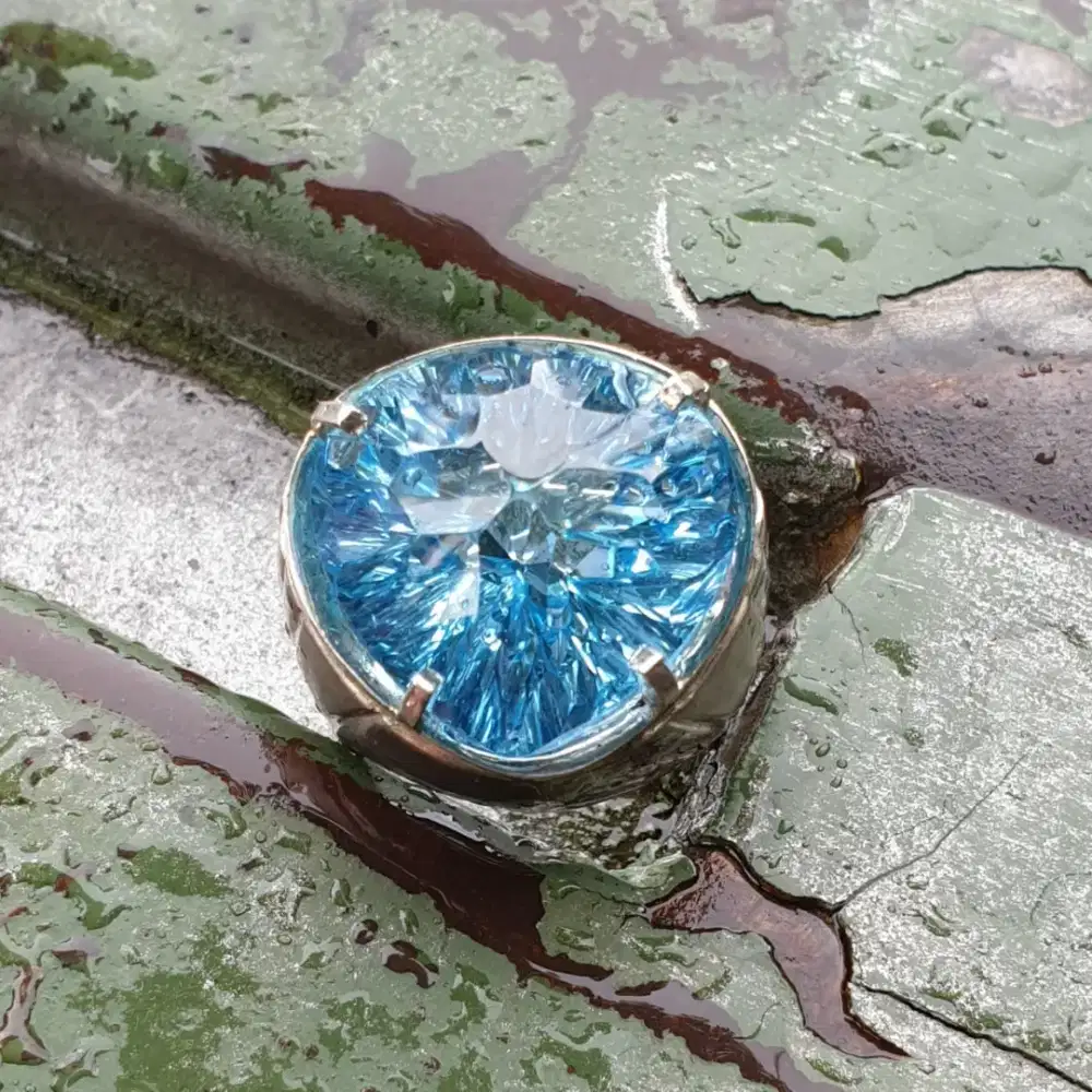 Natural Blue Topaz Custom Cut 46.38 crt