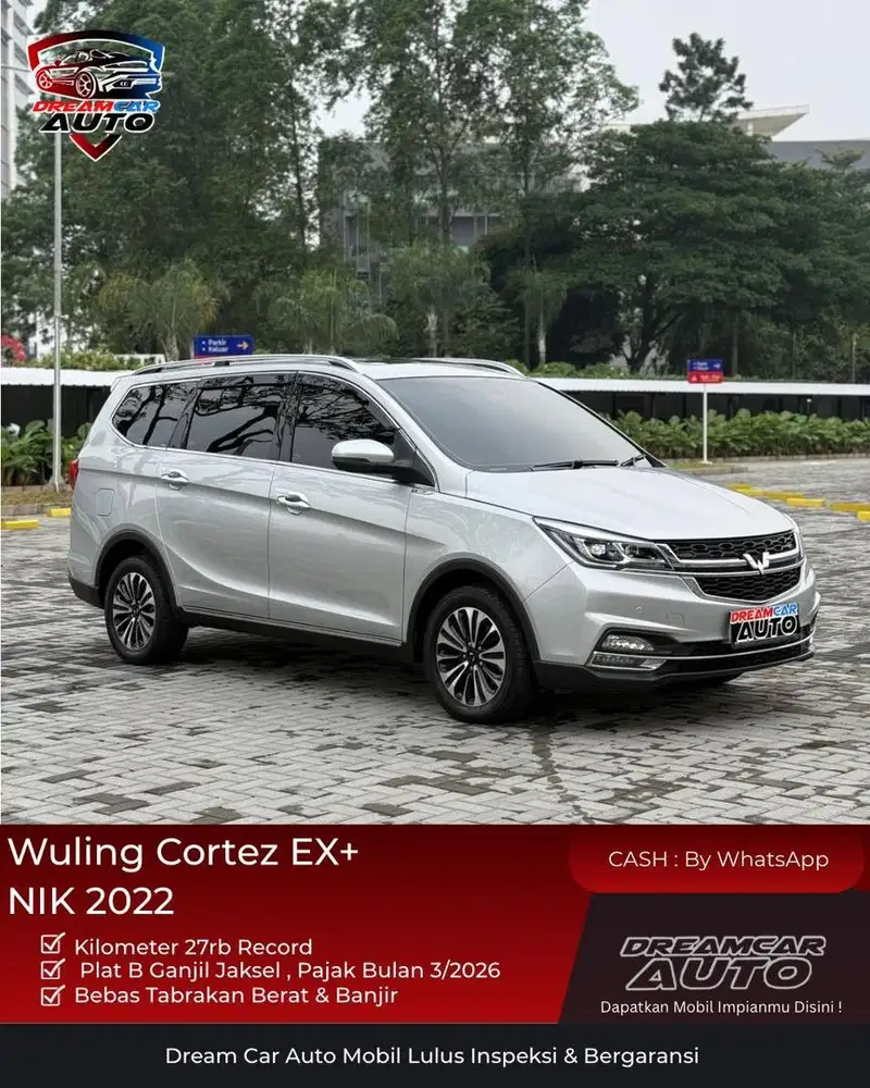 [Km 27RB] Wuling Cortez EX Luxury Plus nik 2022 Silver Almaz Confero
